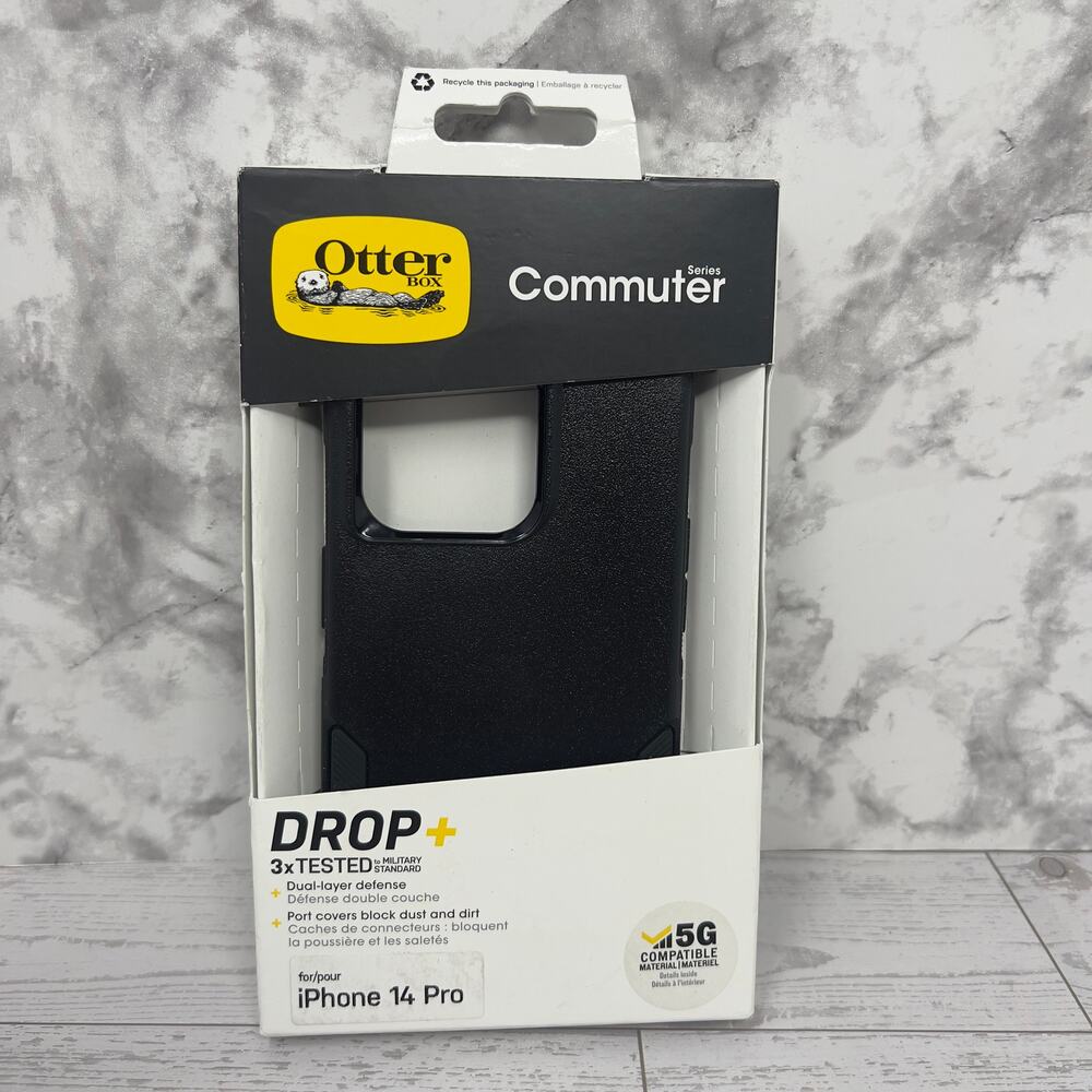 OtterBox Commuter iPhone 14 Pro Case Black Impact & Bump Resistant - NEW!